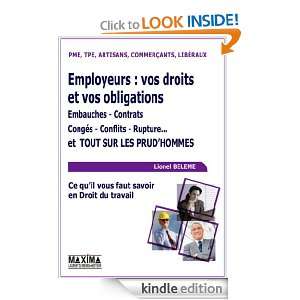 Employeurs  vos droits et vos obligations (French Edition) Lionel 