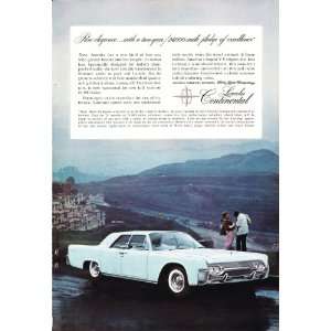  1961 Ad Lincoln Continental White Original Antique Car Ad 