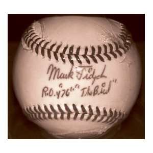 Mark The Bird Fidyrch Autographed Baseball   Autographed Baseballs