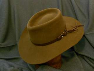 Vintage Australian Outback Collection Hat Mesa Pure Fur Felt, Brown 