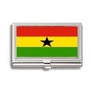  Ghana Ghanaian Flag Business Card Holder Metal Case 