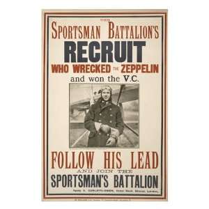  The Sportsman Battalions Recruit Poster Poster (18.00 x 24 