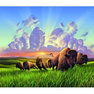  Bison 550pc Jigsaw Puzzle by Jerry LoFaro Toys & Games