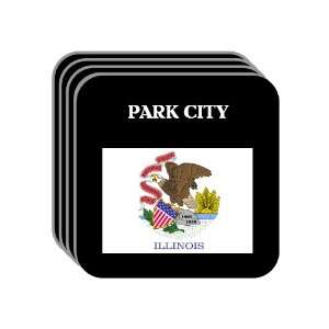 US State Flag   PARK CITY, Illinois (IL) Set of 4 Mini 