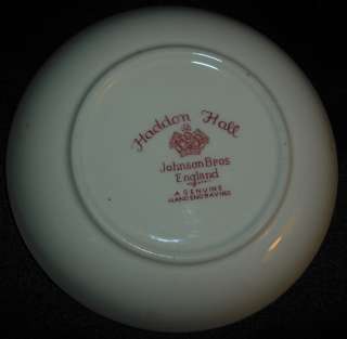   Bros Haddon Hall Red Transfer Print Porcelain Coaster Dish/Bowl  