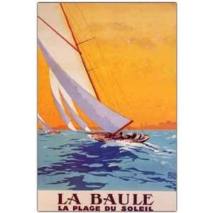  Best Quality La Baule by Charles Allo Framed 32x47 Canvas 