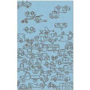  Transport Large Area Rug in Ozone Blue/Sable Size 5 x 8 