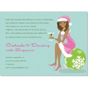  Santa Girl Tropical   African American Invitations Health 