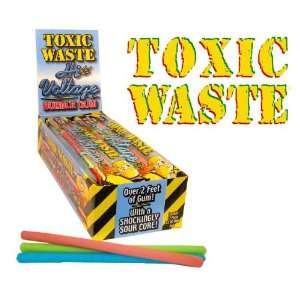 Toxic Waste Bubble Gum Hi   Voltage   Sour, 3 Count (Pack of