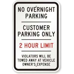   Towed At Vehicle Owners Expense High Intensity Grade Sign, 18 x 12