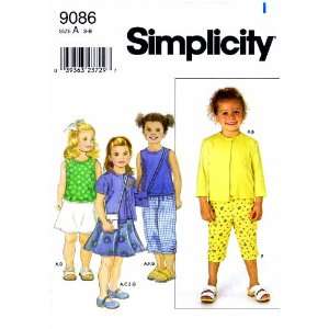  Simplicity 9086 Sewing Pattern Skirt Pants Purse Knit Top 