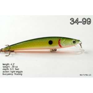   Tennessee Shad Colored Minnow Crankbait Fishing Lure for Northern Pike