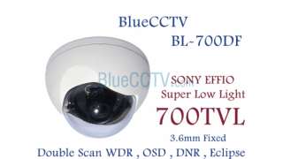   Sony Effio Dome Camera 3.6mm Fixed 3 Axis Perfect for Super Low Light