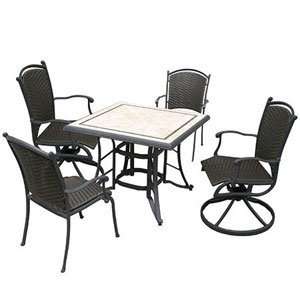  Tortuga Tuscan Lorne 5 Piece Dining Set with Swivel 
