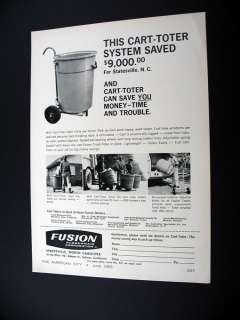 Fusion Cart Toter System Statesville NC Use print Ad  