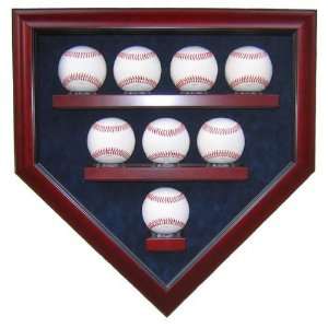  Elite 8 Baseball Homeplate Shaped Display Case Sports 