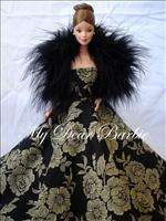 B10 Evening/Wedding Dress/Gown for Barbie Dolls, Black  