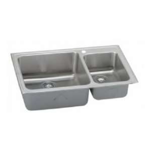   Elkay LFGR37223 top mount double bowl kitchen sink