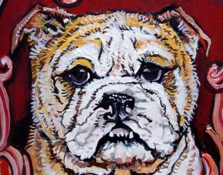 English Bulldog HP Portrait Ceramic Pot Dog Jar  