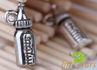 180 Pcs Tibetan silver bali style Baby small bottle charms Pendants 17 
