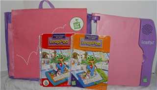 Leap Frog LEAP PAD learn to read lot Backpack Books pink/purple Works 
