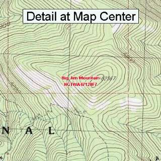 USGS Topographic Quadrangle Map   Big Jim Mountain, Washington (Folded 