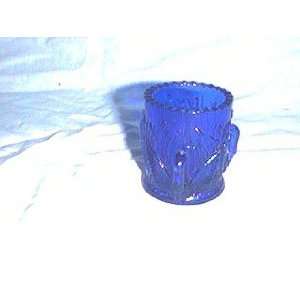  Cobalt Blue Glass Swan Toothpick Holder 