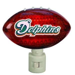   of 2 NFL Miami Dolphins Football Shaped Night Lights