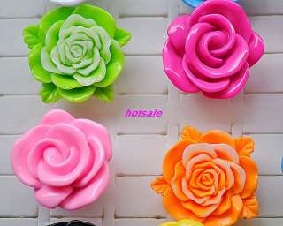 wholesale 50pcs two styles flower top grade Resin ring  