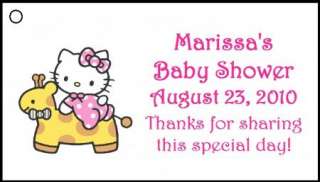 Personalized HELLO KITTY Baby Shower Favor Tags  