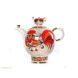  Lomonosov Teapot, Family, Red Rooster, 61 Oz Kitchen 