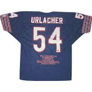 Brian Urlacher Autographed Rookie Embroidered Custom Stat 