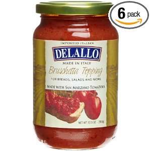 DeLallo Imported Bruschetta Sauce, 12.3 Ounce Jars (Pack of 6)  