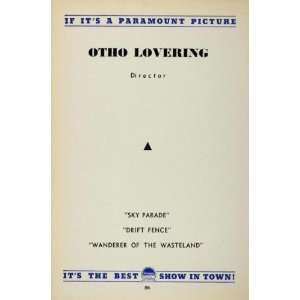  1936 Ad Otho Lovering Director Paramount Sky Parade 