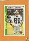 Steve Largent 1978 Topps Card Seattle Seahawks Nrmt