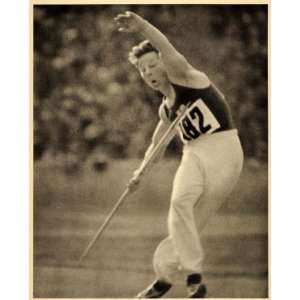  1936 Olympics Kalervo Toivonen Javelin Throw Finland 