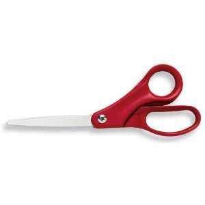  Scissors, Bent, 8 Long, Right Hand/Left Hand, Red 