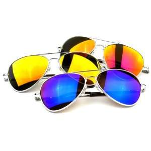  Classic REVO Full Mirrored Aviator Sunglasses (3 Pack 