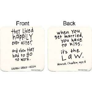  Kids Quotes   Marriage Drink Coasters