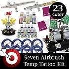 Color Temporary Tattoo Airbrush Paint Body Ink Set items in 