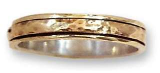 9K GOLD spinner RING gold jewelry jewellry size sz R039  