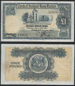 Scotland P S644   1 Pound 1947   VF  