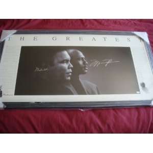  Michael Jordan and Muhammad Ali Autographed Poster  Very 