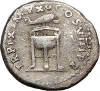 TITUS Emperor 80AD Genuine Authentic Ancient Silver Roman Coin DOLPHIN 