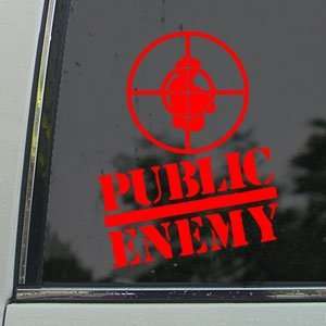  Public Enemy Red Decal Rap Band Car Truck Window Red 