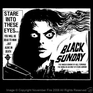 Black Sunday Barbara Steele Witch Burning Gothic Shirt  