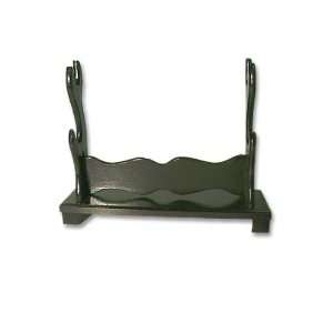  Black Wooden Two Sword Stand