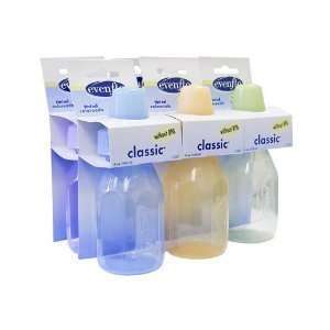   1113311 6 Count 4 Oz Assorted Colors Classic Plastic Bottles Baby