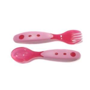  Spoon and Fork Set, Tickled Pink Baby