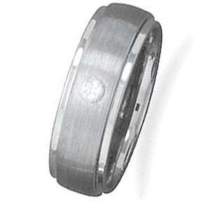  Tungsten Carbide and CZ Mens Ring   Size 8.5 West Coast 